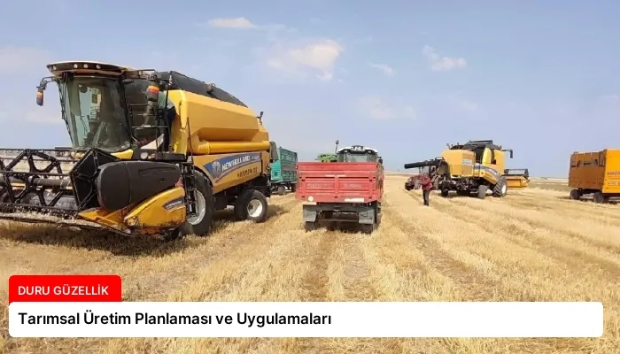 Tarımsal Üretim Planlaması ve Uygulamaları