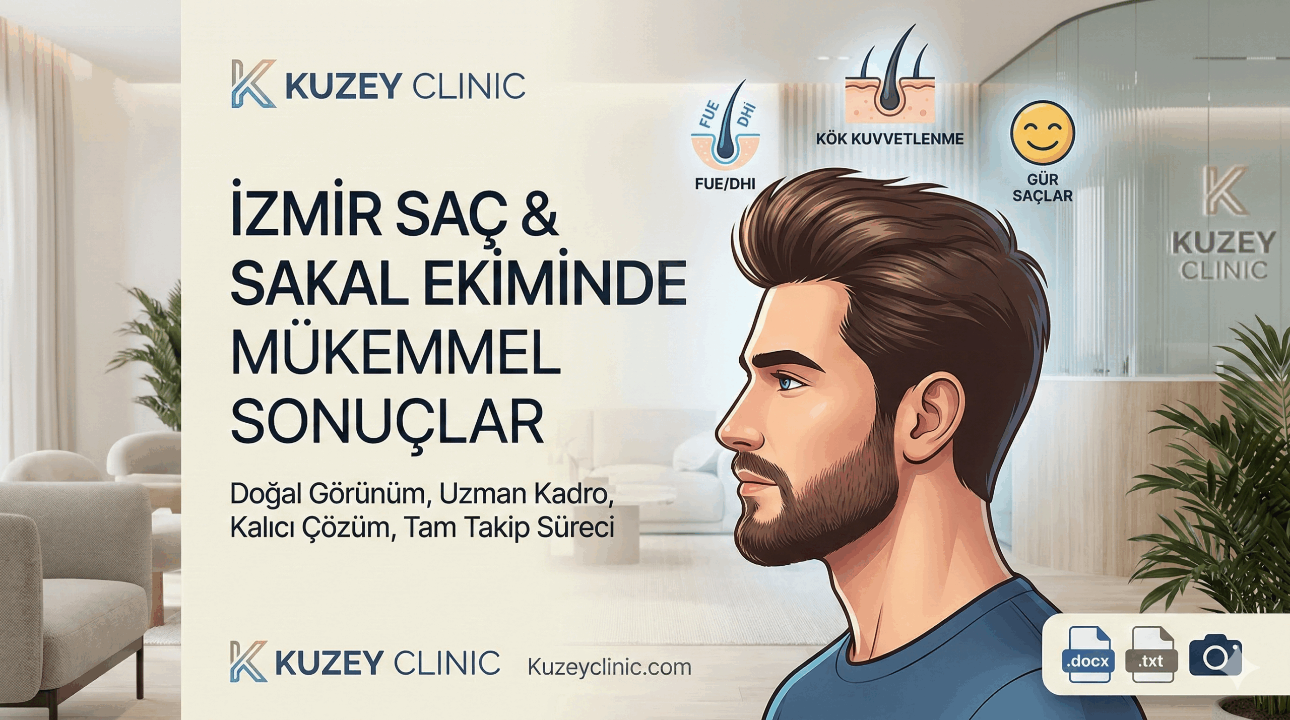 Kuzey Clinic ile Erkekler İçin Estetik Rehberi: İzmir Sakal ve Saç Ekimi