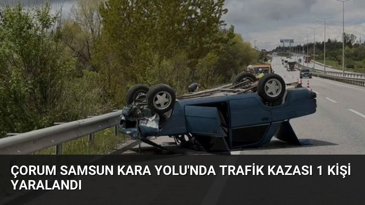 Çorum Samsun Kara Yolu’nda Trafik Kazası 1 Kişi Yaralandı