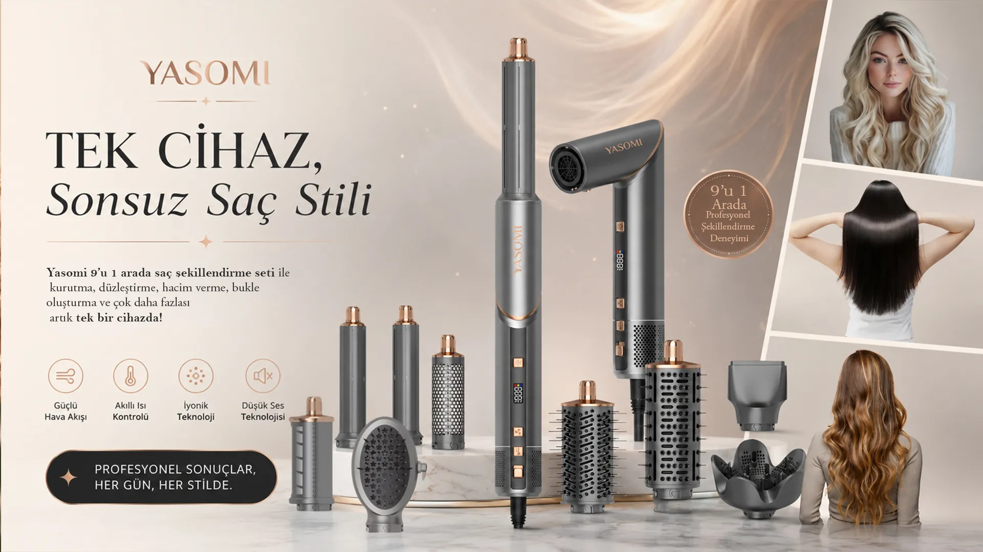 Yasomi Witero 9in1 Ultra Airwrap Multi Styler İncelemesi: Evde Profesyonel Saç Şekillendirme Deneyimi