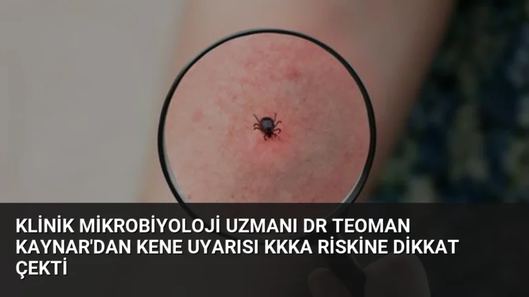 Klinik Mikrobiyoloji Uzmanı Dr Teoman Kaynar’dan Kene Uyarısı KKKA Riskine Dikkat Çekti