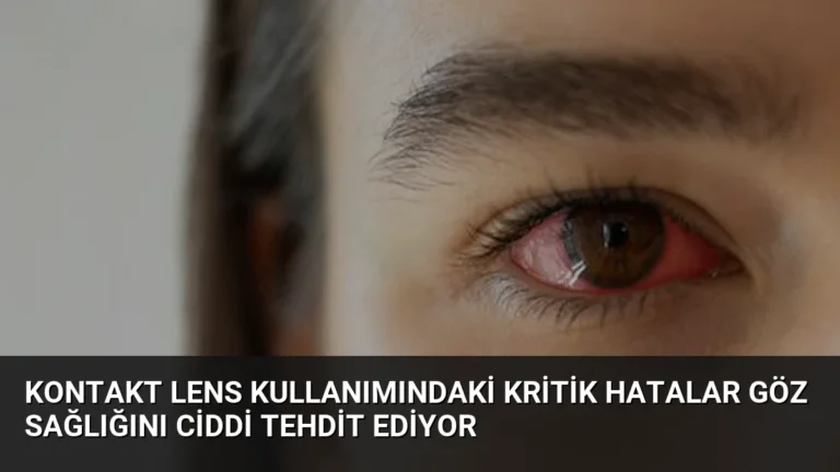 Kontakt Lens Kullanımındaki Kritik Hatalar Göz Sağlığını Ciddi Tehdit Ediyor