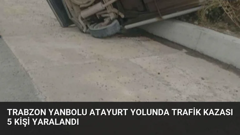 Trabzon Yanbolu Atayurt yolunda trafik kazası 5 kişi yaralandı