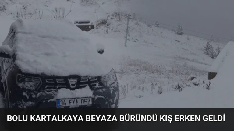 Bolu Kartalkaya Beyaza Büründü Kış Erken Geldi