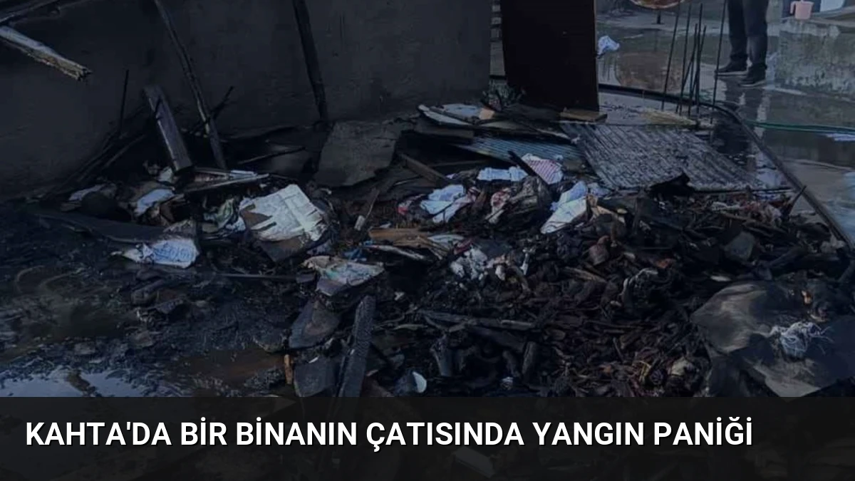 Kahta’da Bir Binanın Çatısında Yangın Paniği